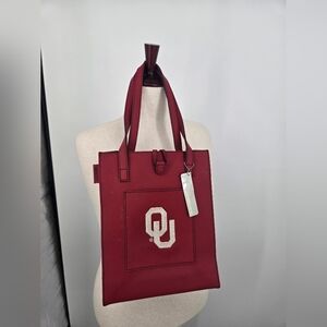 Alan Stuart Univ Of Oklahoma Felt Lined Tote NWT (6434)